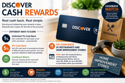 Discover Card Cash Rewards Review: How the 5% Cash Back Program Works